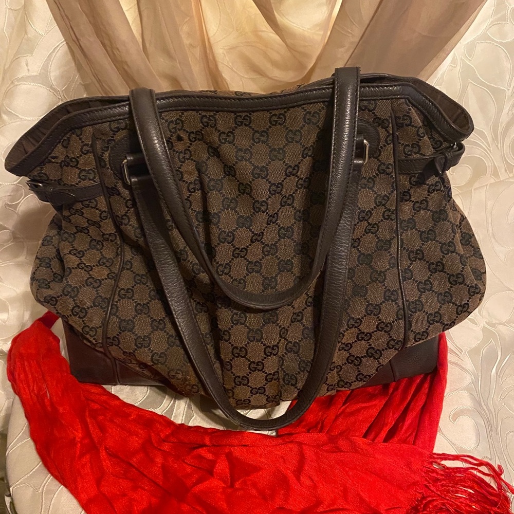Gucci Xl Giant Hobo Shoulder Bag. Canvas